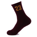 Nummer Logo Outdoor Basketball Socken Athletic Sportsocken Weiß für Herren No Show Socken